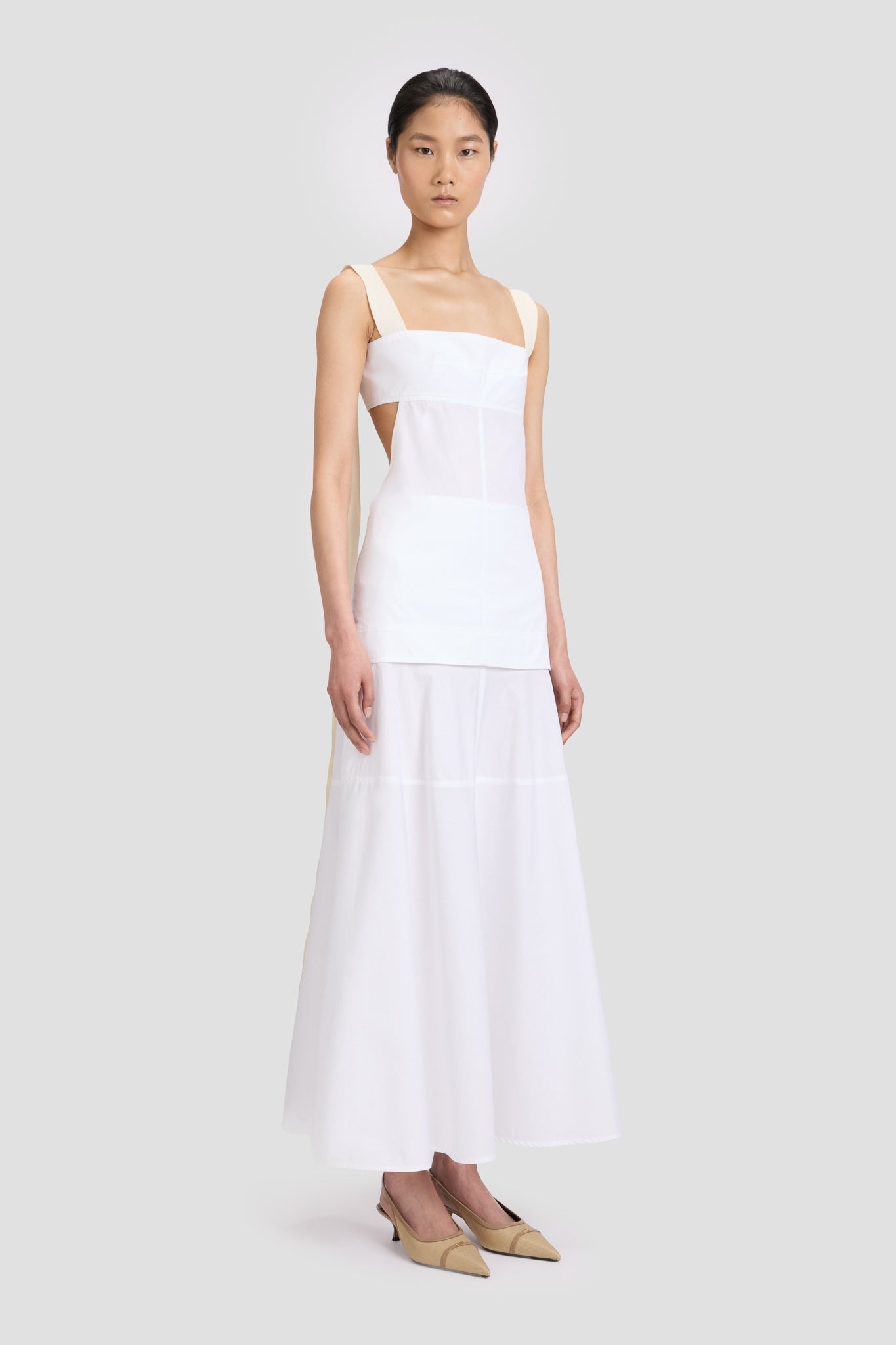 Cut-Out Cami Top In White - 3