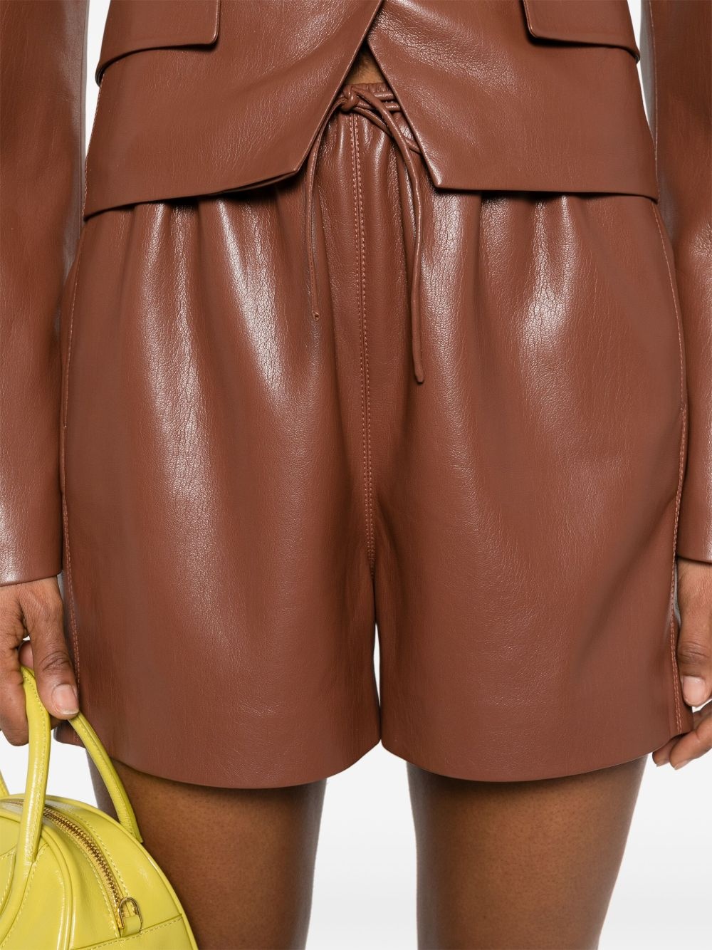 faux-leather shorts - 5