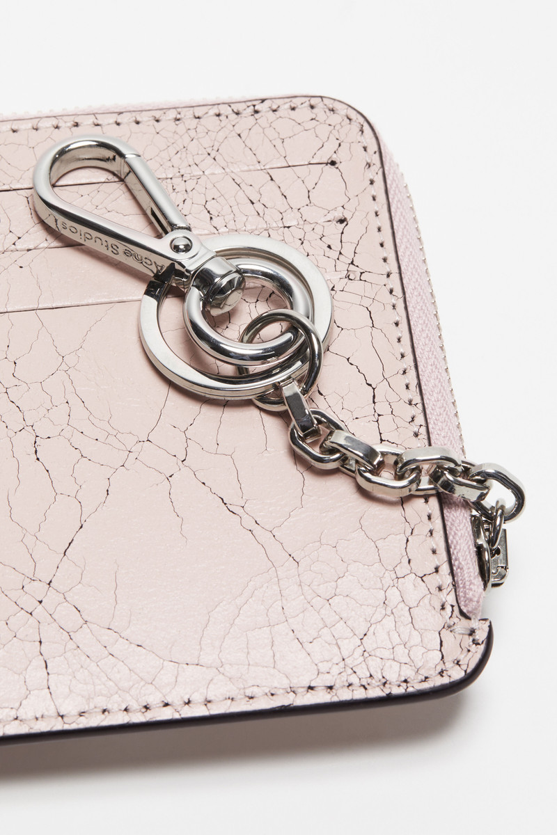 Zip leather wallet - Pastel pink 6