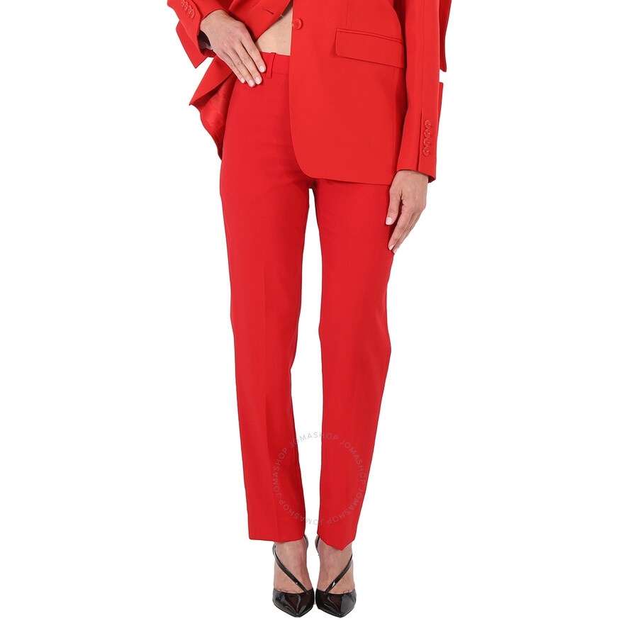 Givenchy Ladies Pop Red Concealed Fastening Tailored Trousers - 3