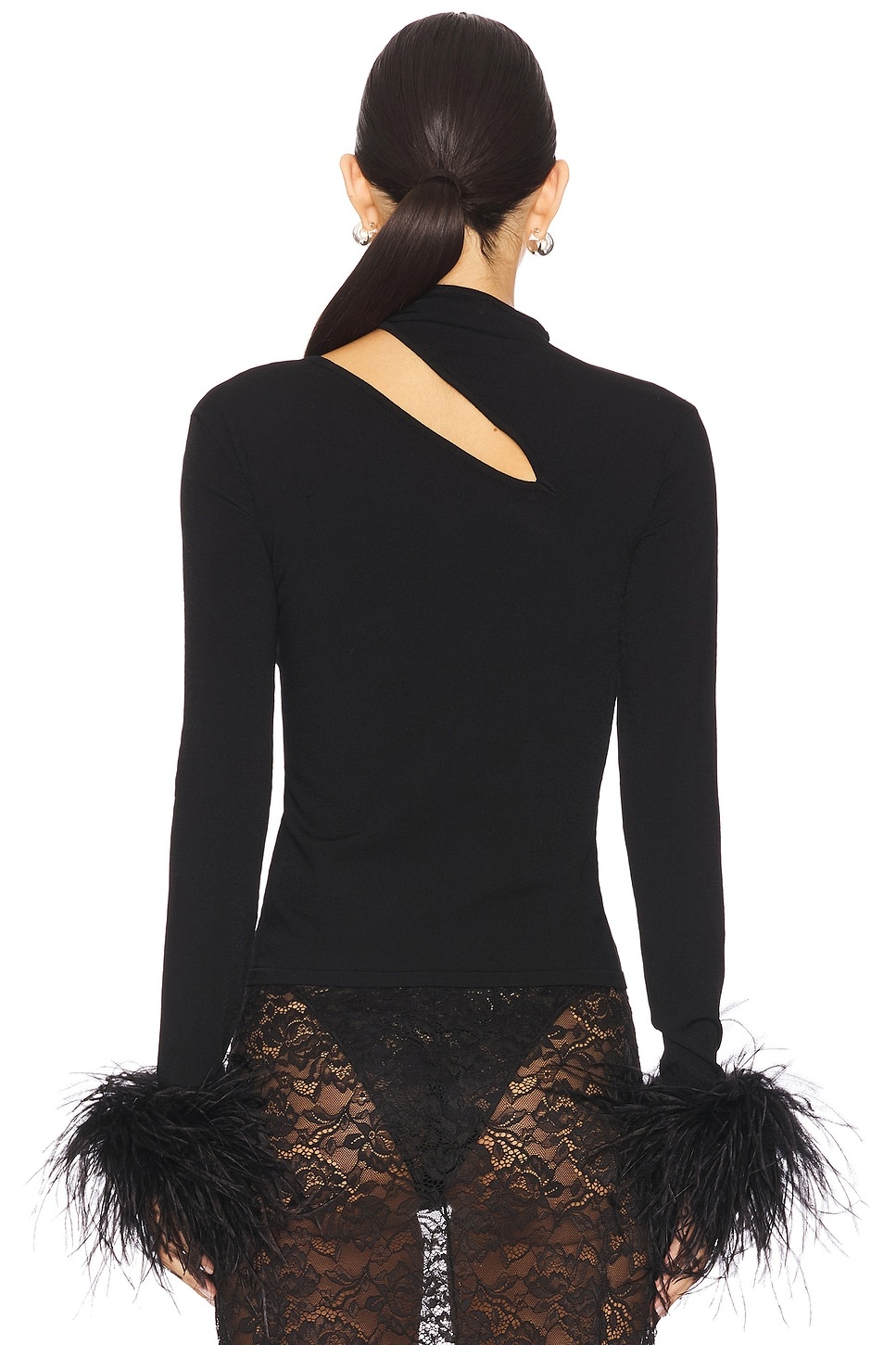 Asymmetric Top With Feathers - 3