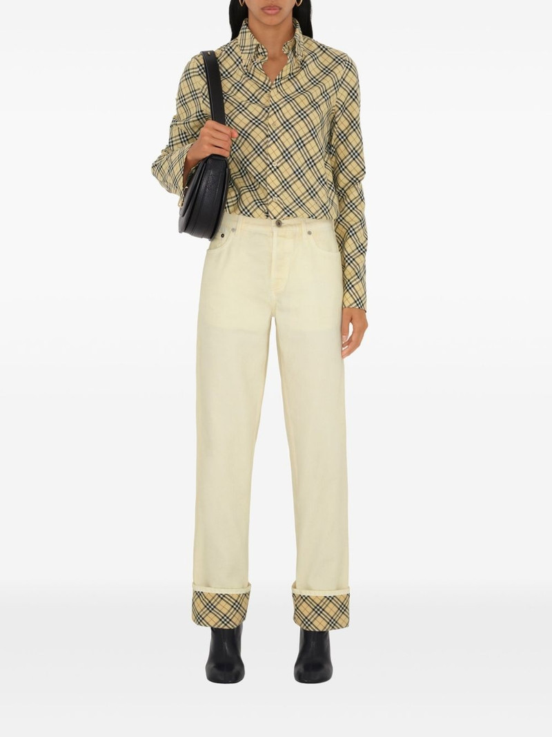 Burberry check detailing jeans outlook