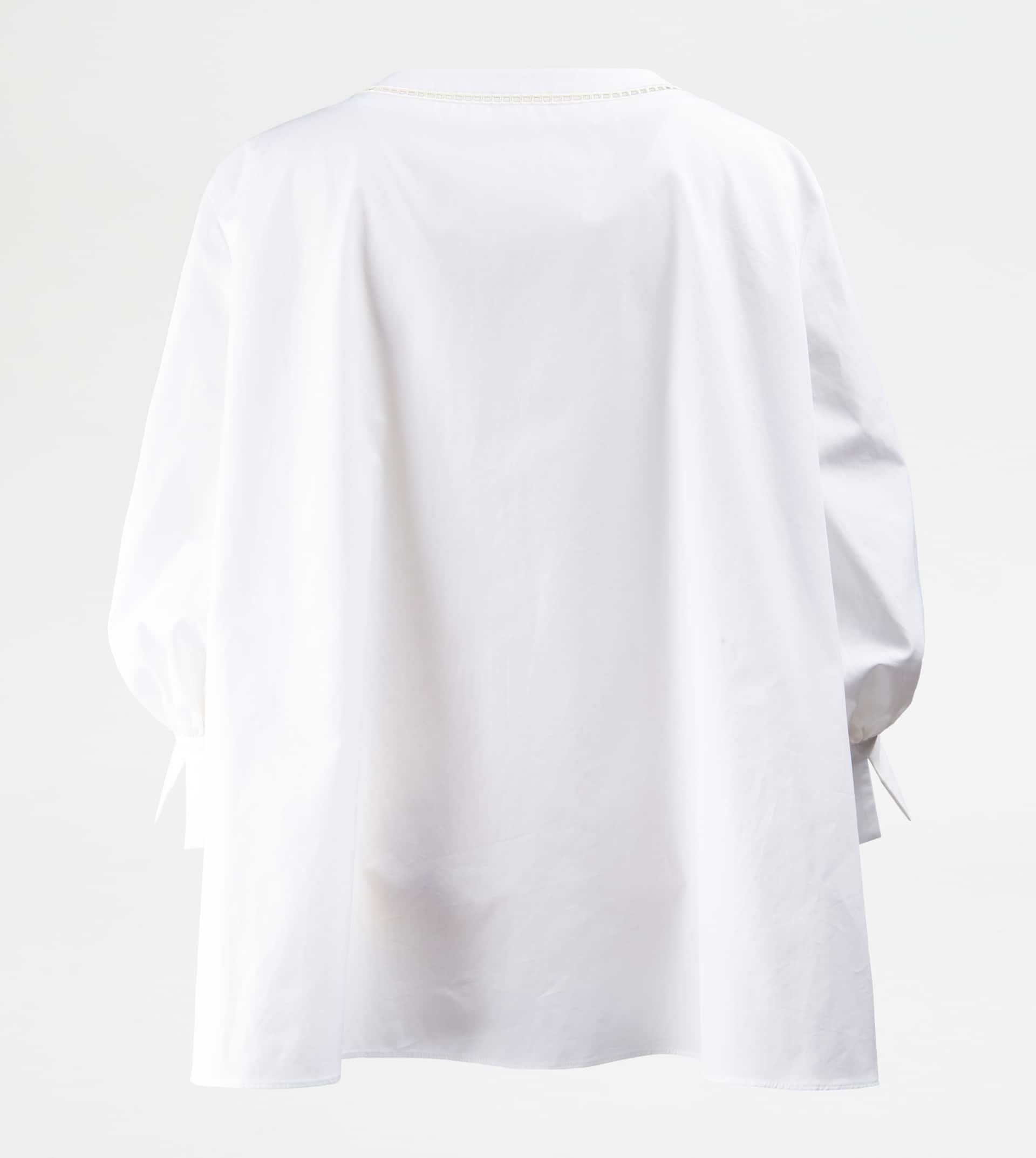 BLOUSE IN POPLIN - WHITE - 8