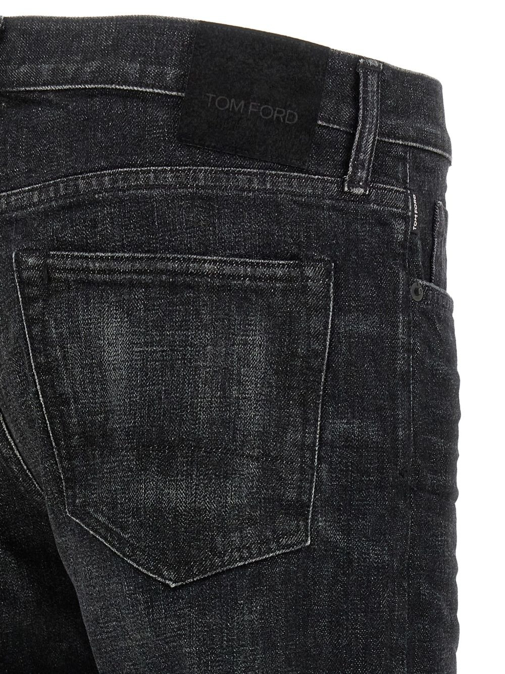 stonewashed five-pocket jeans - 4