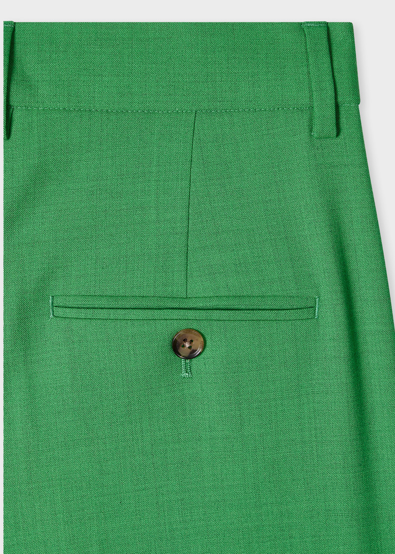 Paul Smith Women's Green Wool-Blend Wide-Leg Trousers outlook