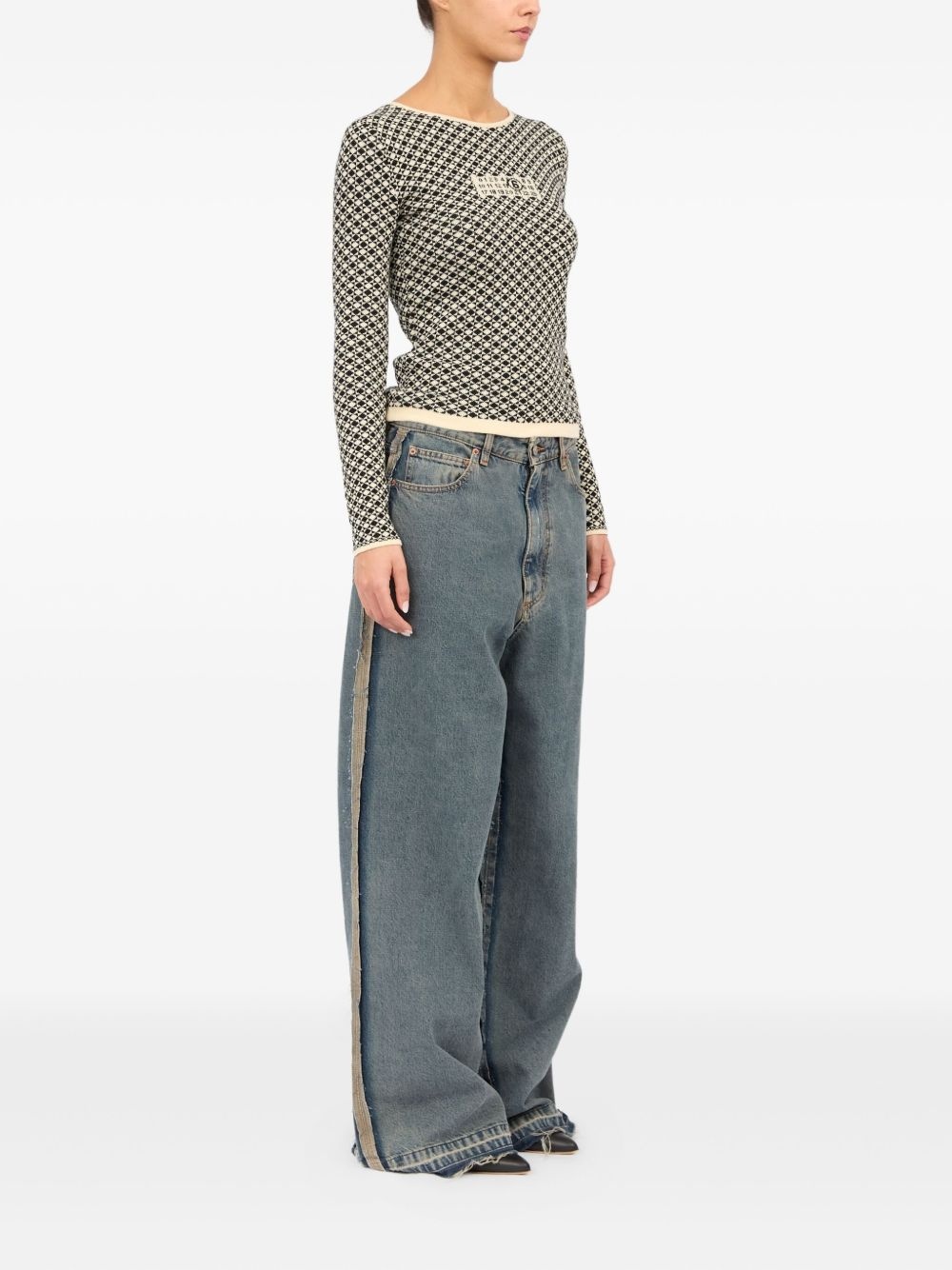 intarsia-knit long-sleeve T-shirt - 3