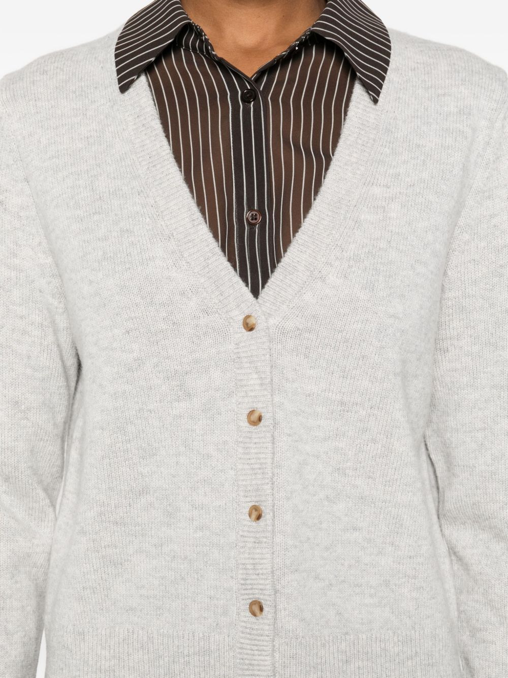V-neck button cardigan - 5