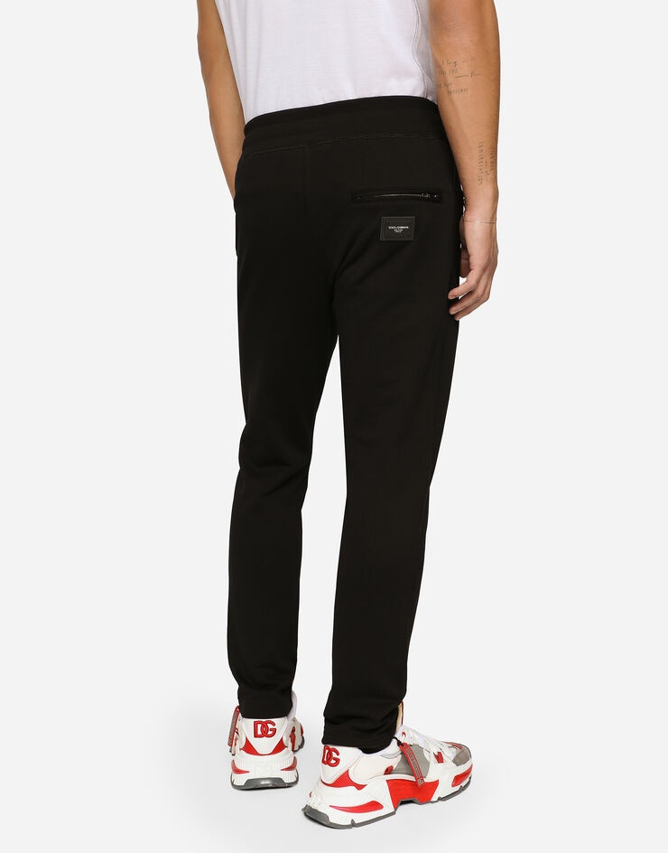 Jersey jogging pants with branded tag - 4
