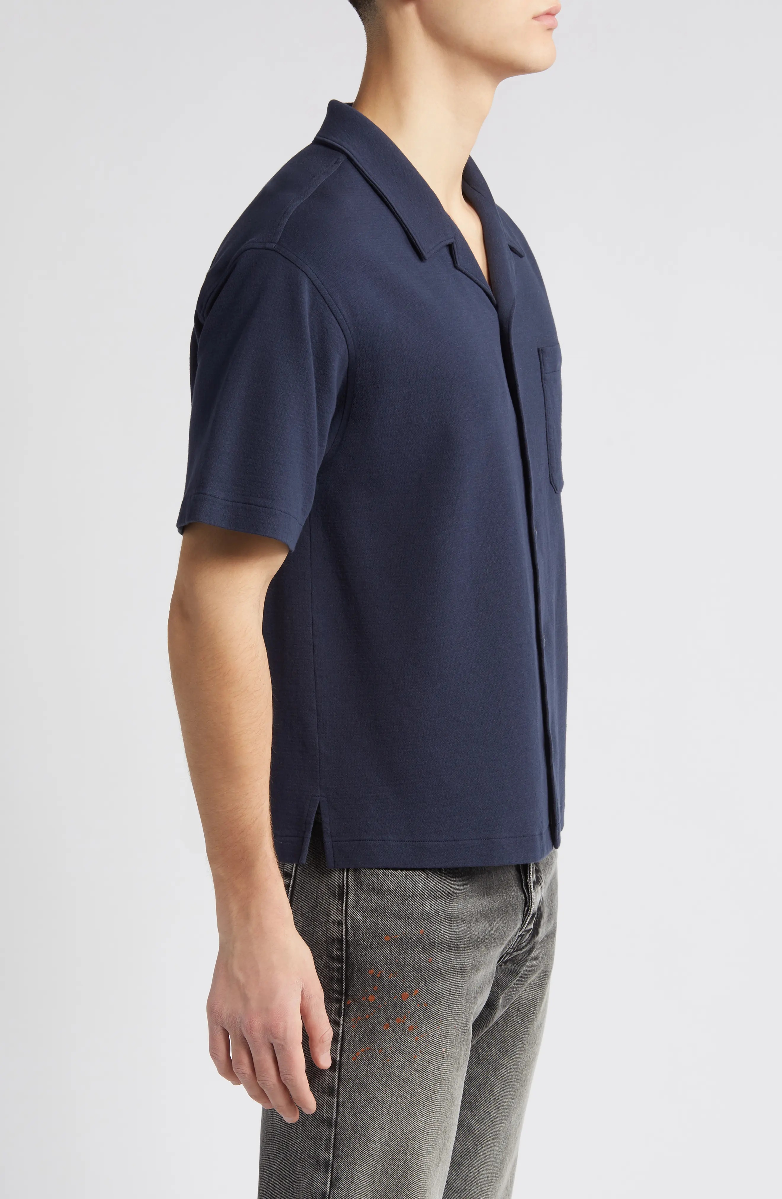 Duo Fold Relaxed Short Sleeve Button-Up Shirt - 4