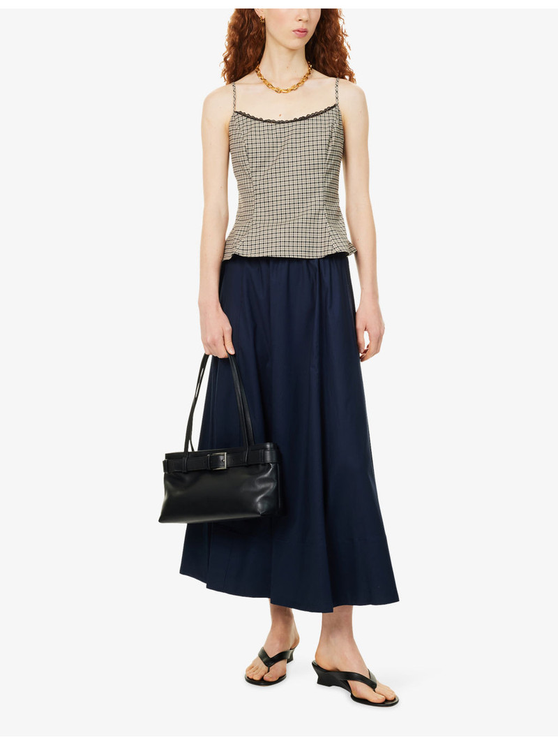 Reformation Cleo A-Line Cotton Midi Skirt outlook