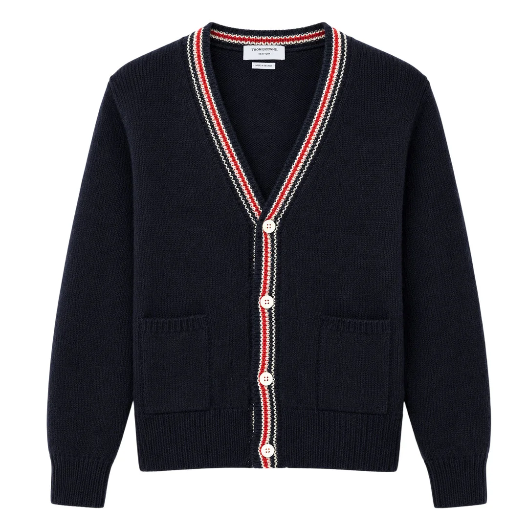 Donegal Wool V-Neck Cardigan - 1