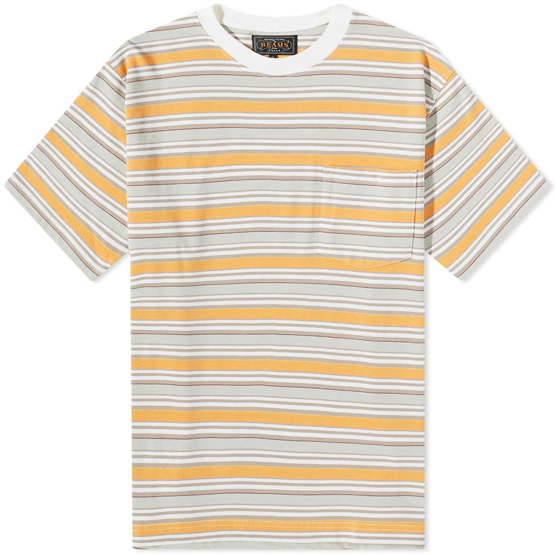 Beams Plus Multi Stripe Pocket T-Shirt 1