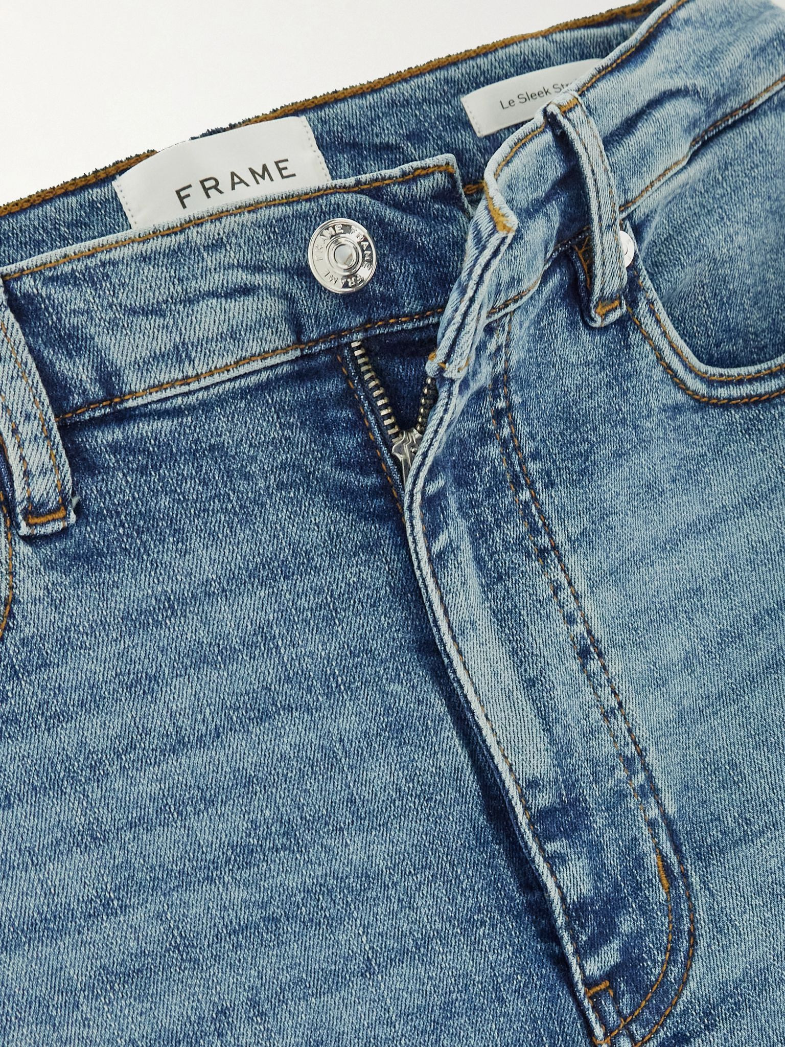 Le Sleek high-rise straight-leg jeans Mid denim - 5