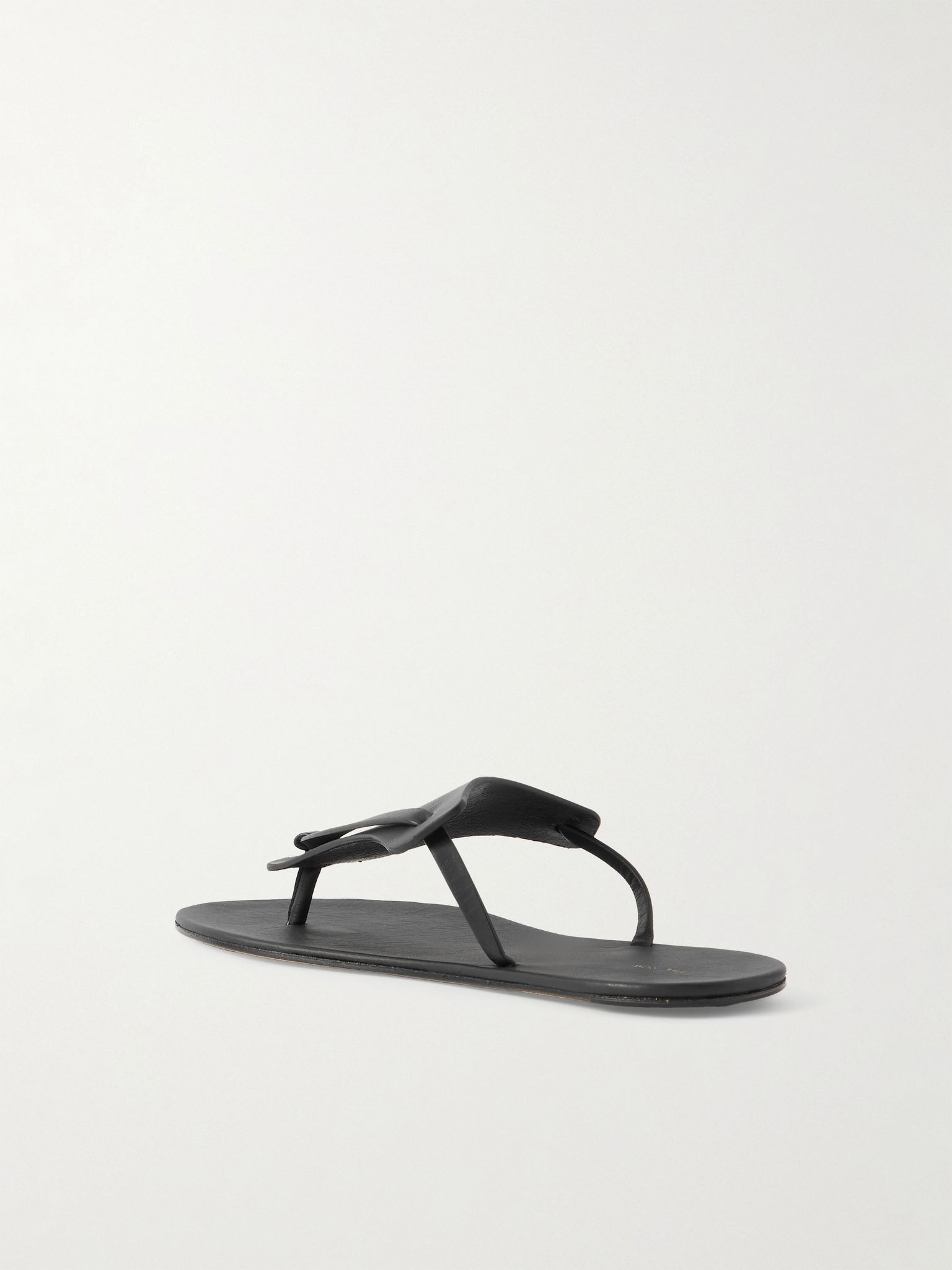 Helena leather flip flops Black - 3