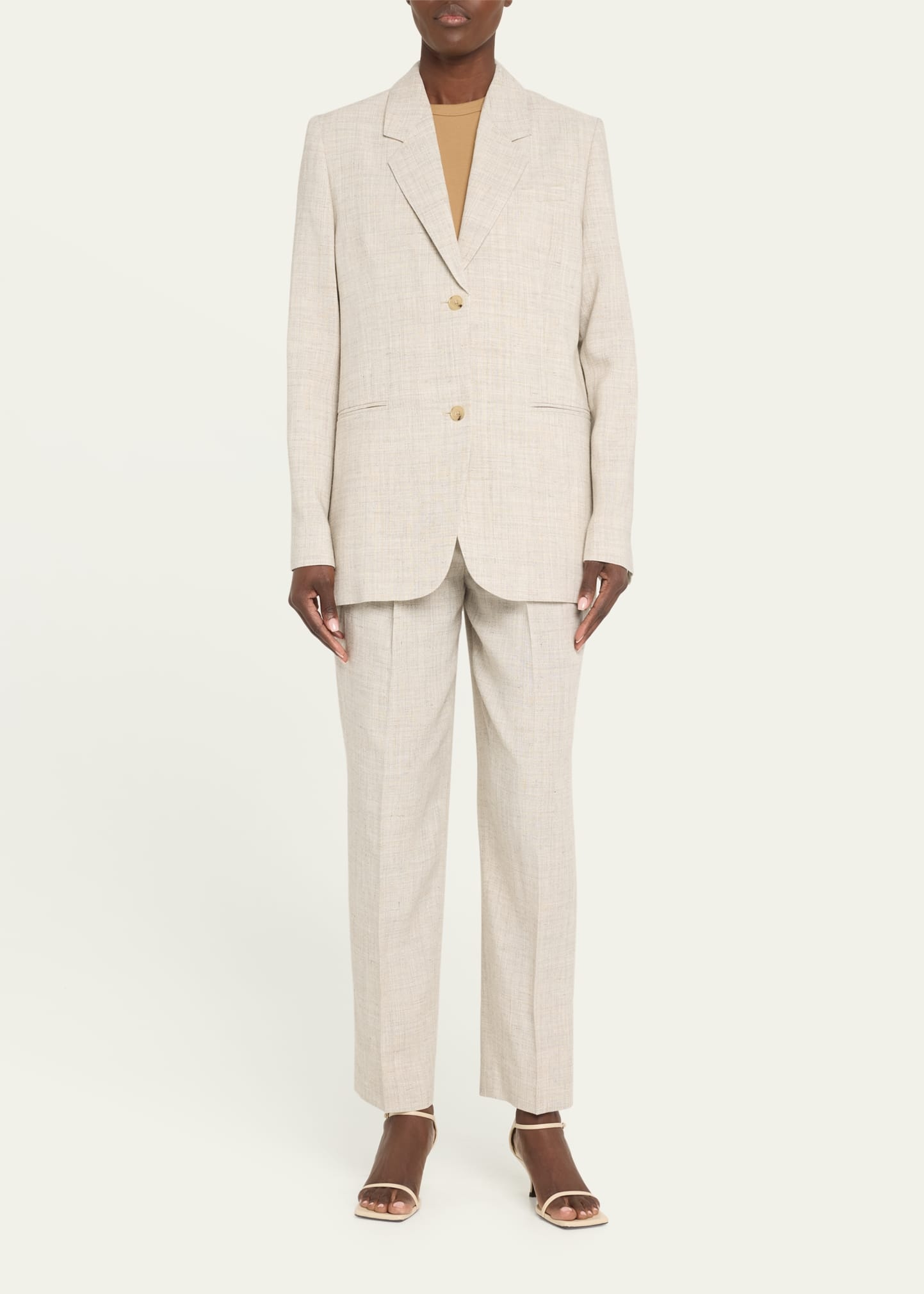 Summer Tailored Linen Suit Jacket - 2