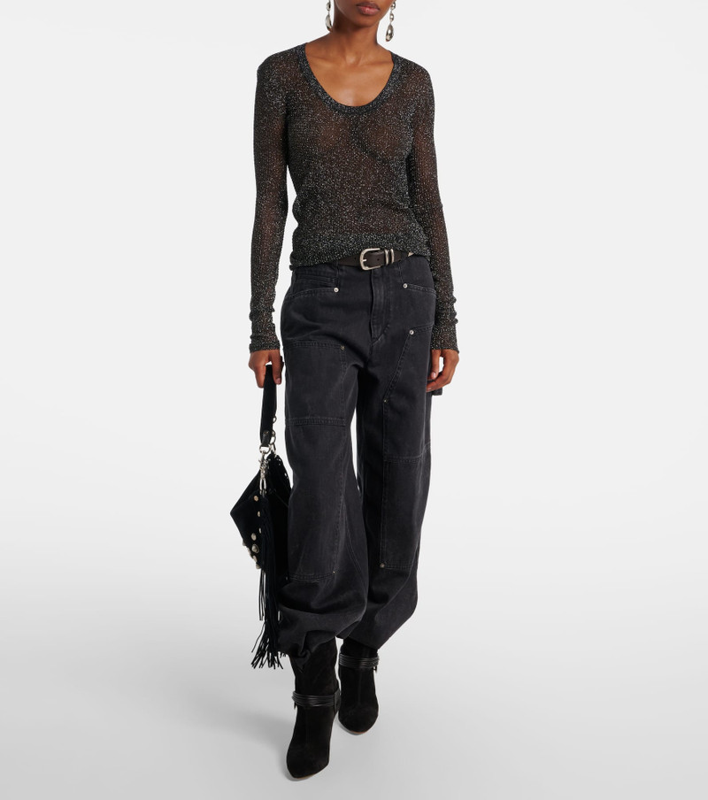 Isabel Marant Thalia lamé top outlook