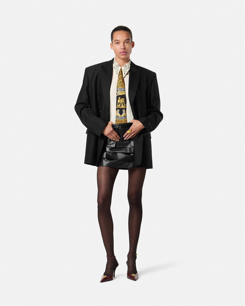 VERSACE Wool Pinstripe Double-Breasted Blazer outlook