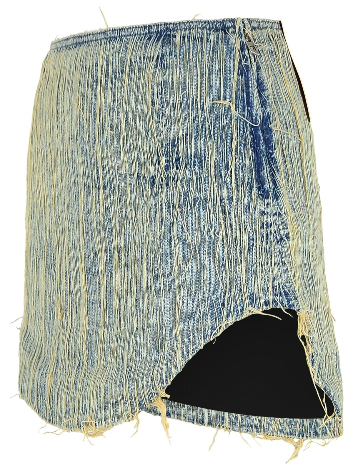 Diesel 'Ada' Blue Cotton Miniskirt Women - 2