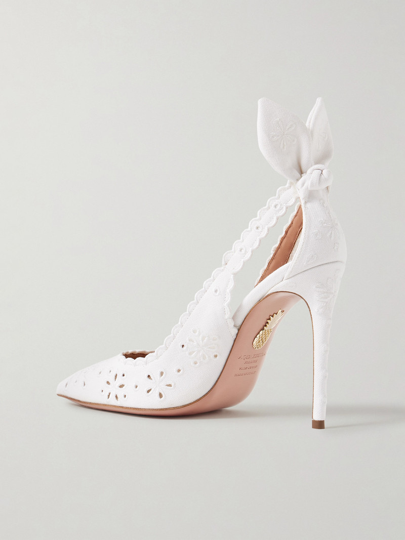 Bow Tie 105 Broderie Anglaise Canvas Pumps 3