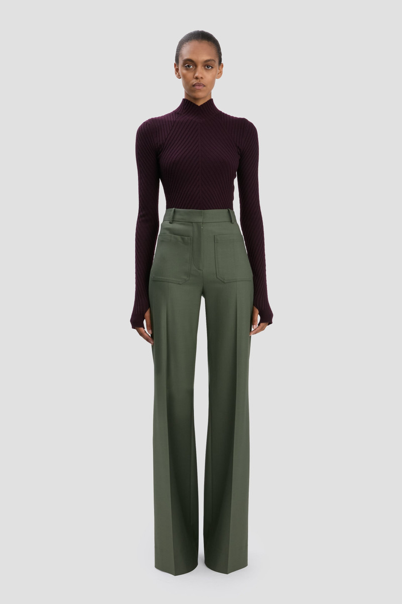 Victoria Beckham Alina Trouser In Oregano outlook