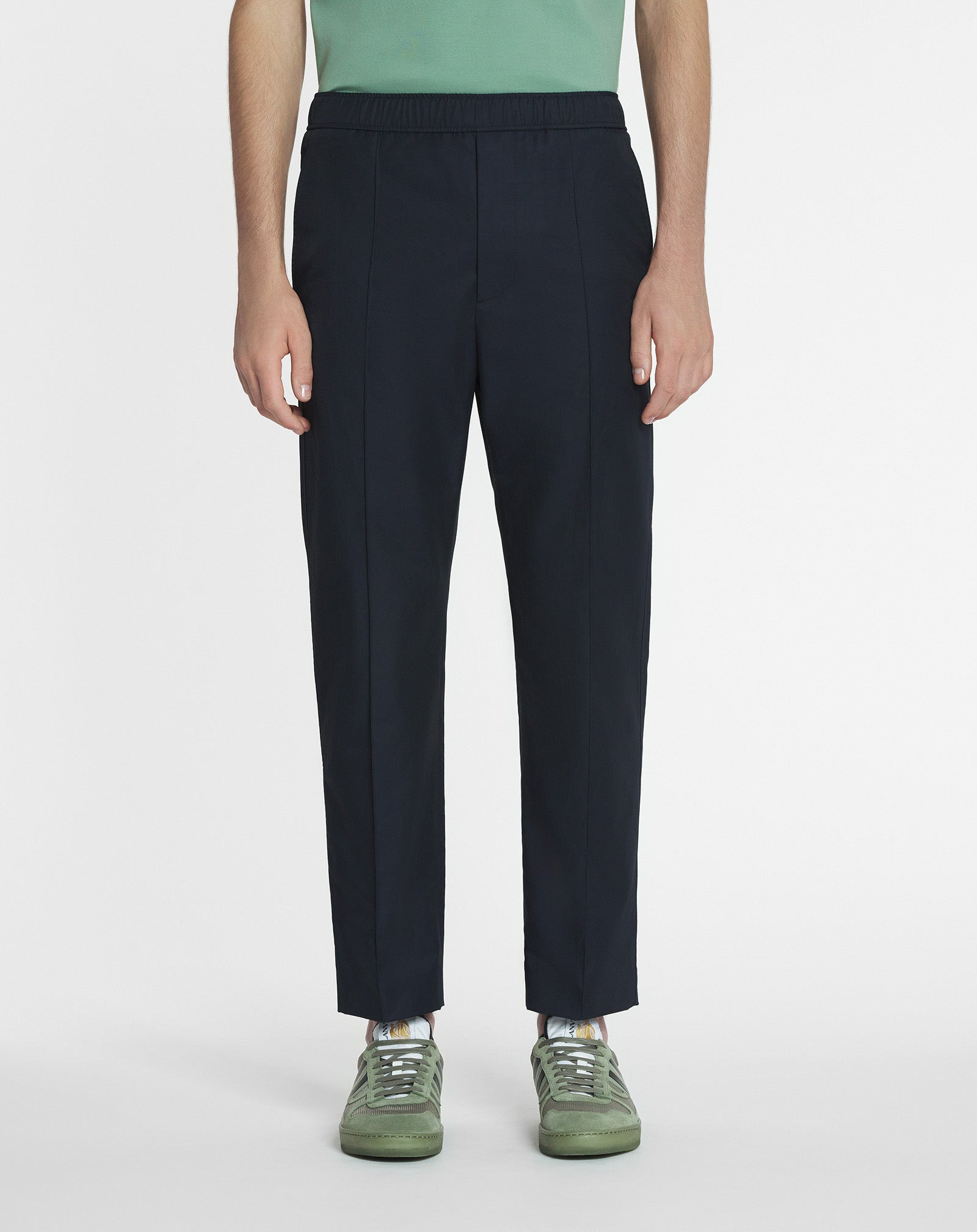 ELASTIC WAISTBAND PANTS IN TECHNICAL COTTON - 3
