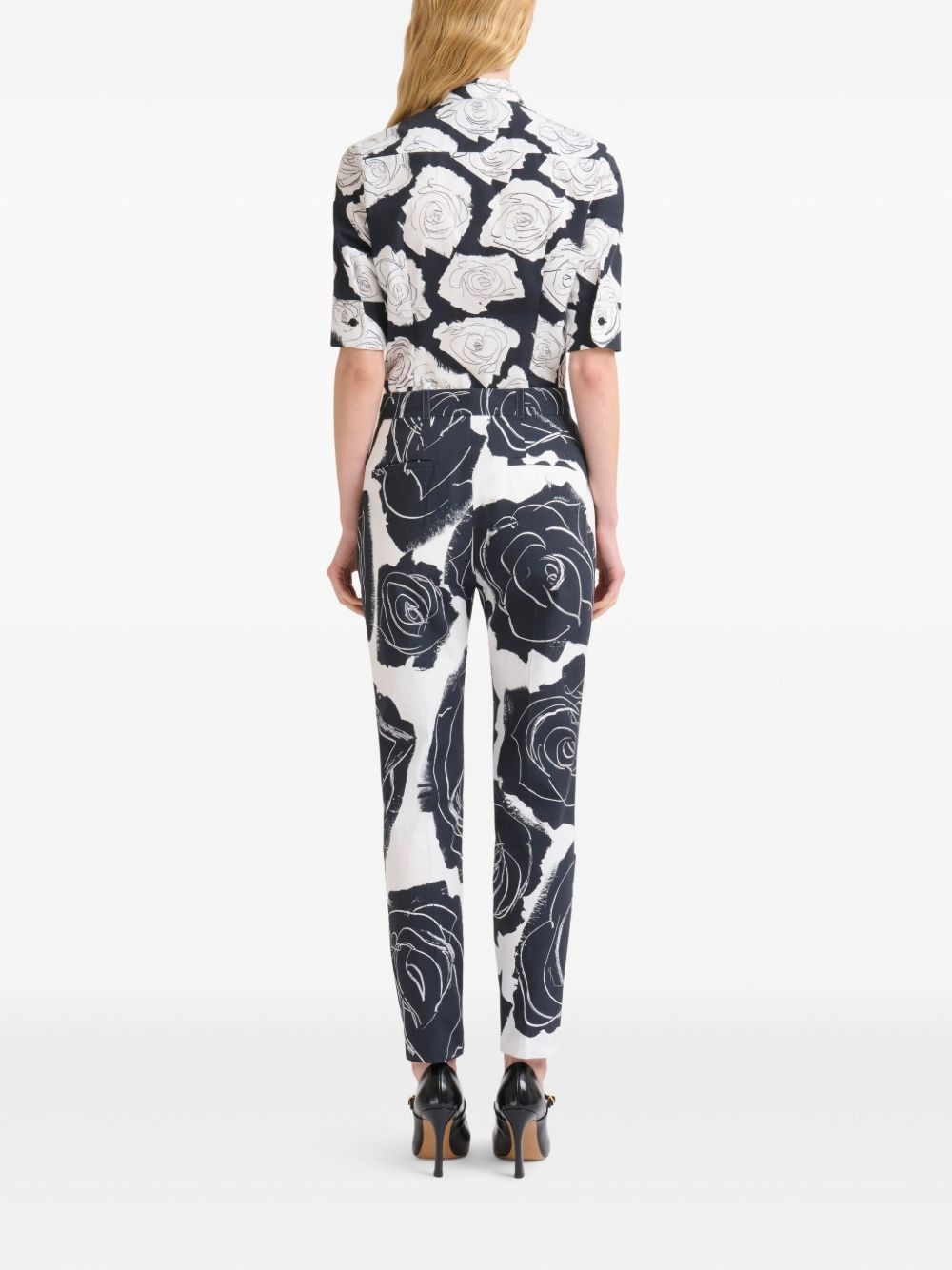 rose-print trousers - 4