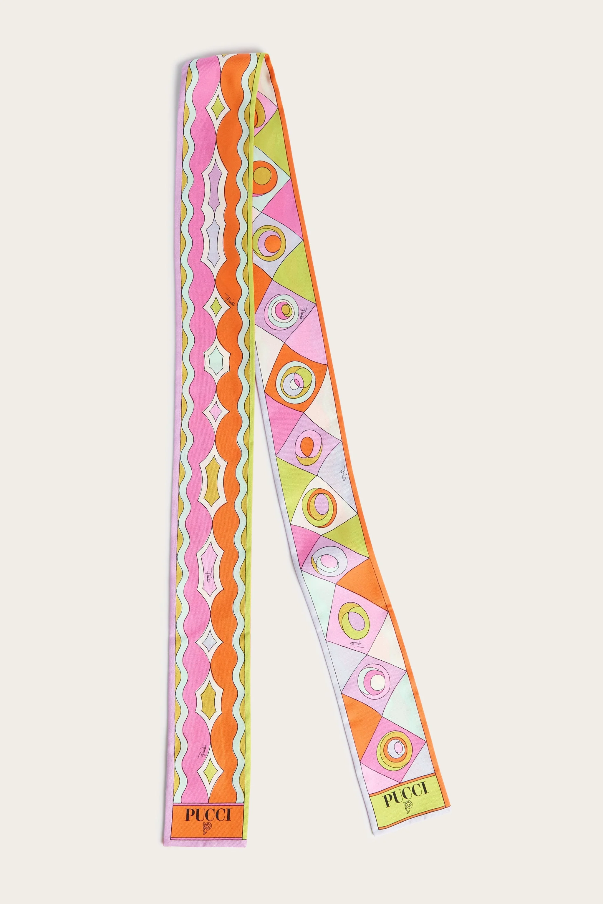OCCHI MIXED PRINT SILK TWILL SCARF - 1