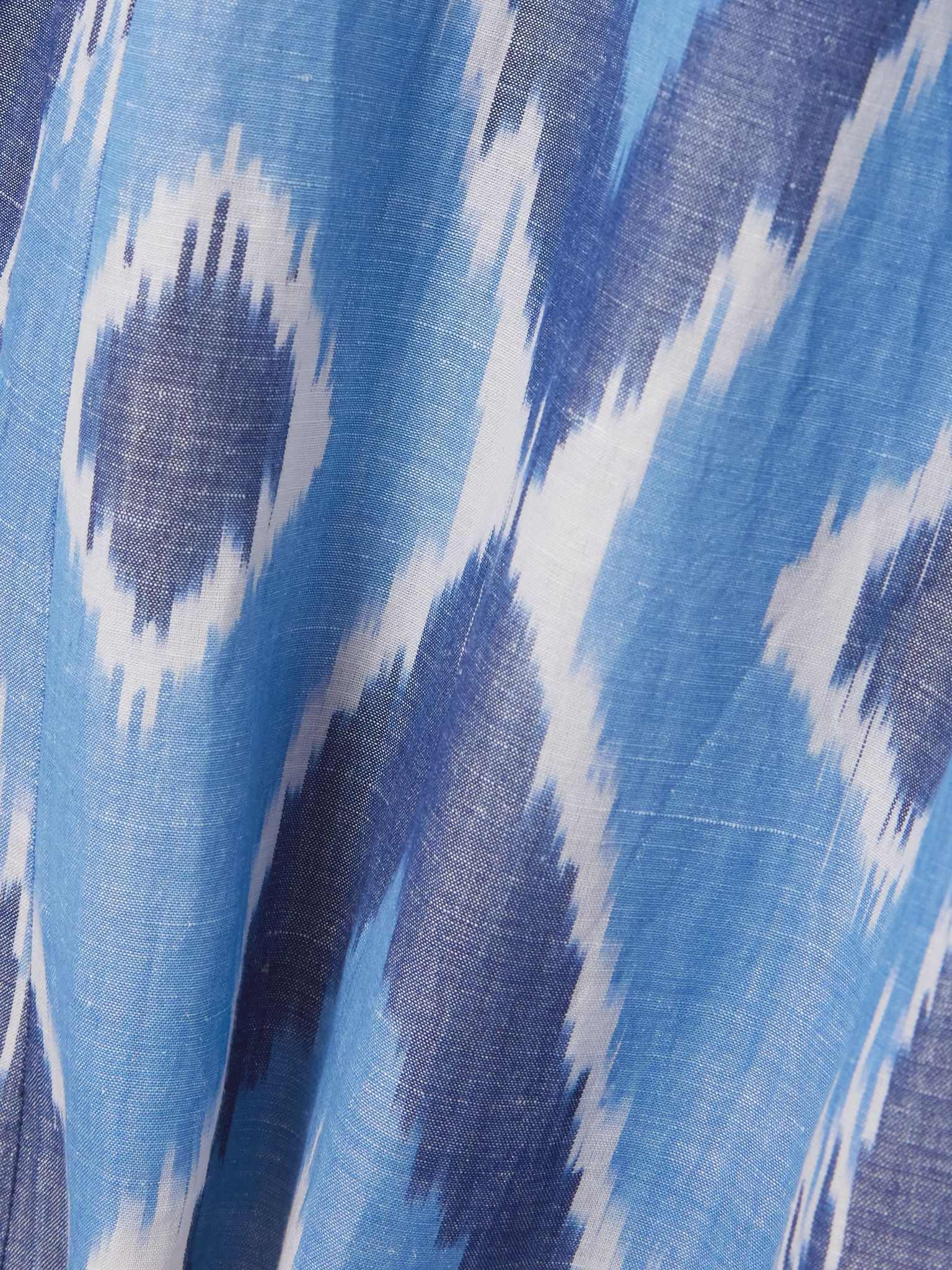 Azzurra open-back printed hemp and cotton-blend maxi dress Blue - 4