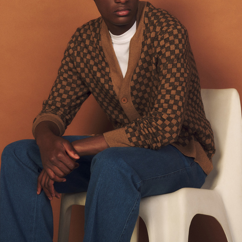 Sandro Jacquard knit cardigan outlook