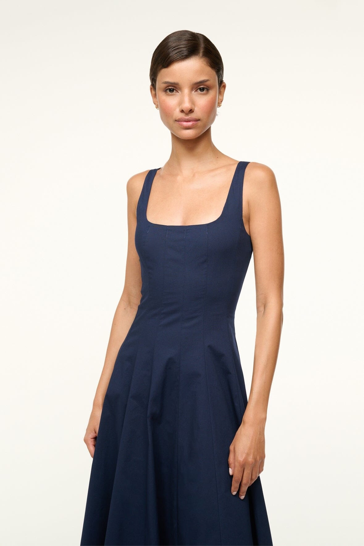 STAUD | WELLS DRESS Navy - 4