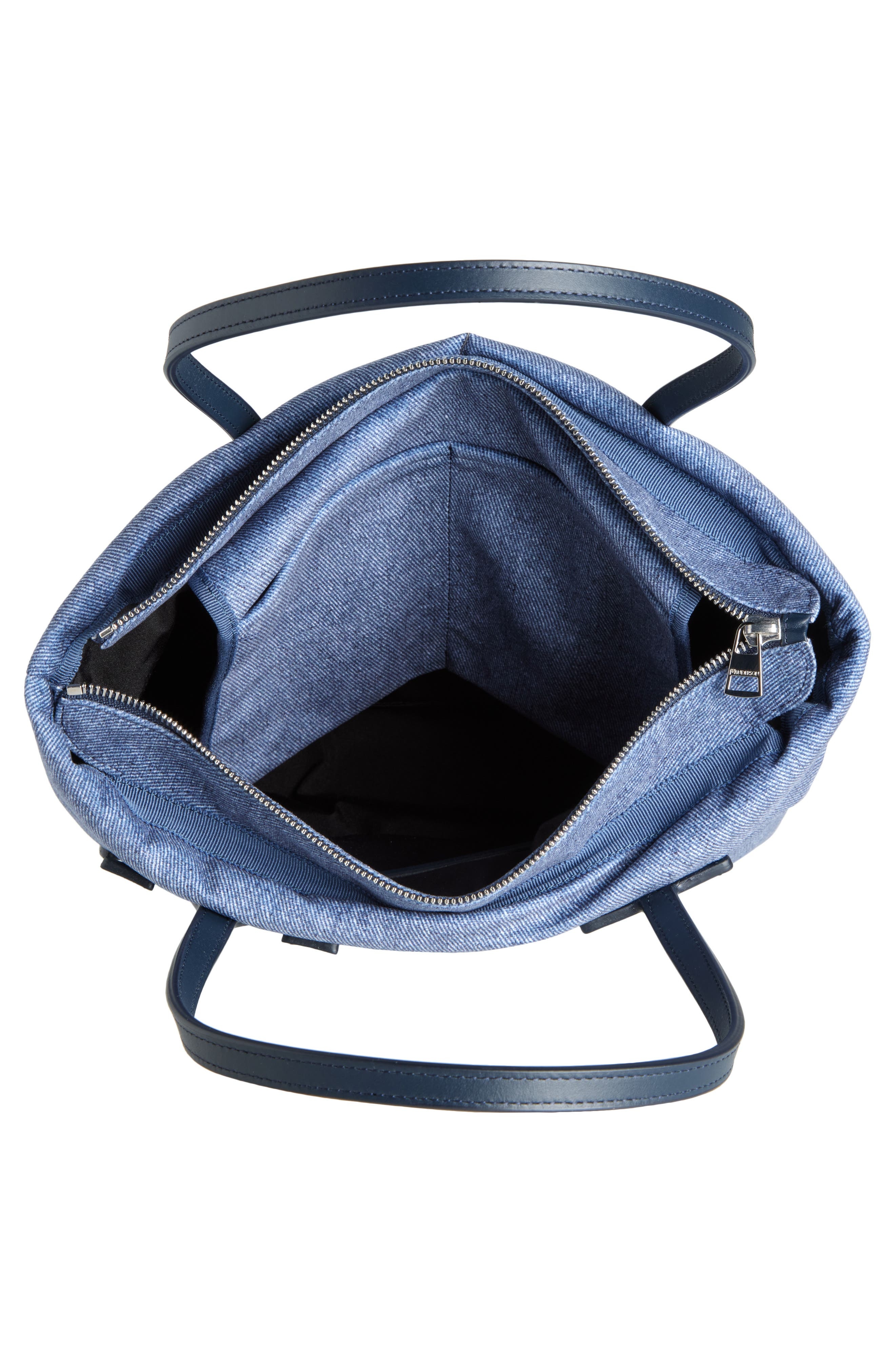 JW Anderson Small Anchor Puffy Denim Tote in Blue at Nordstrom - 4