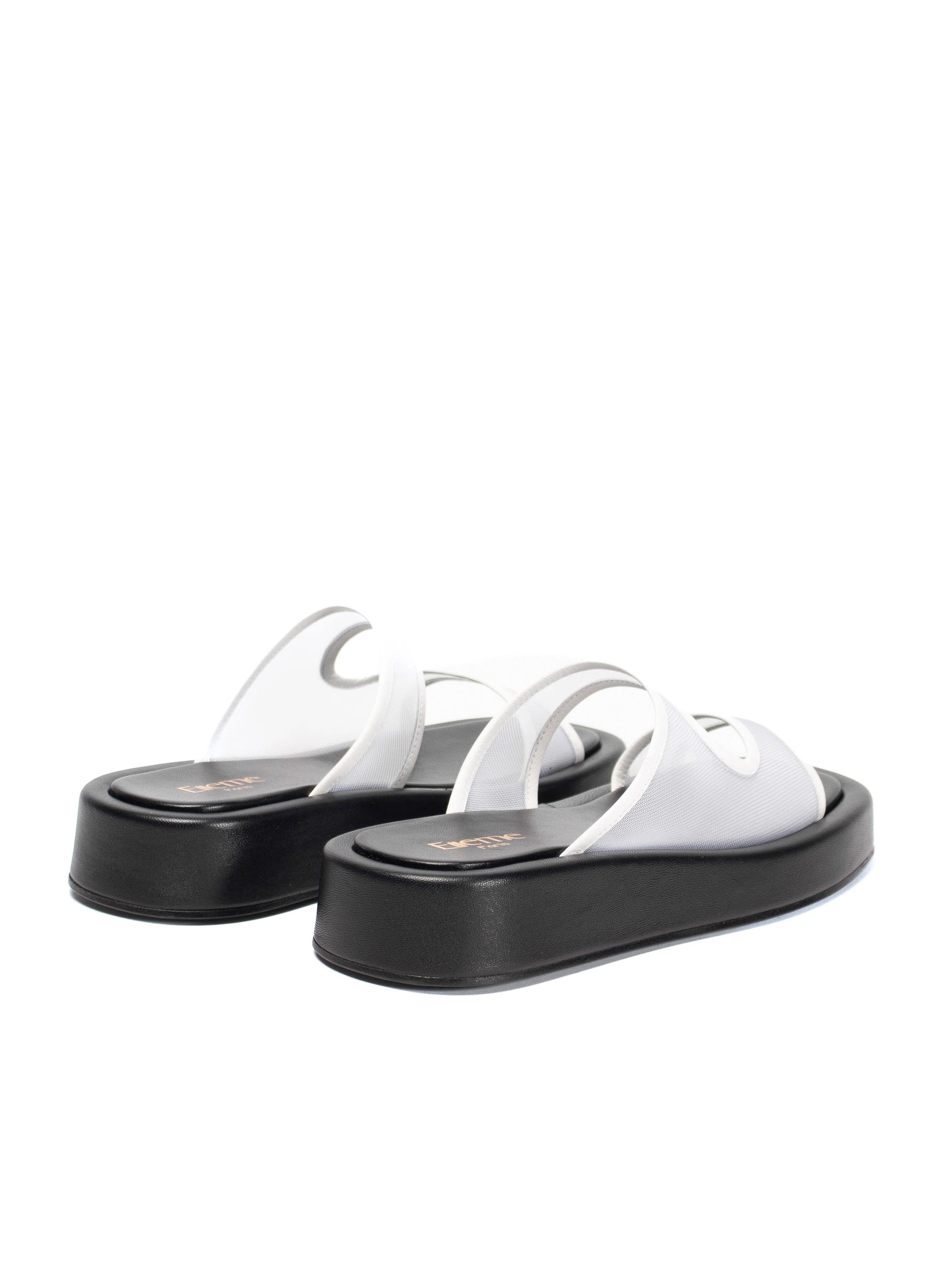 Gemini Slipper Mesh Fabric Black and White - 3
