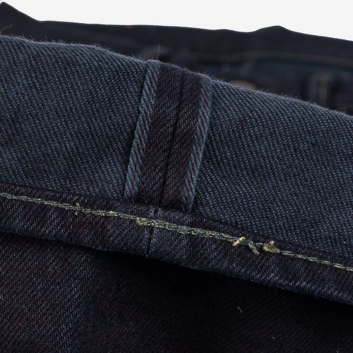 IH-666S-142od 14oz Selvedge Denim Slim Straight Cut Jeans - Indigo Overdyed Black - 13