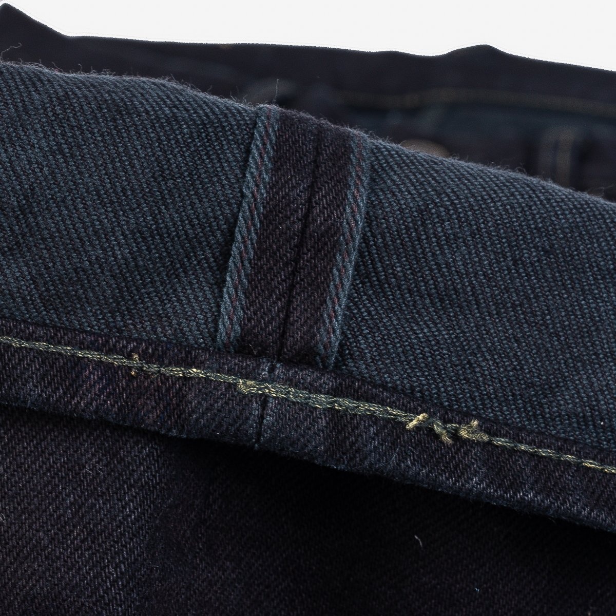 IH-666S-142od 14oz Selvedge Denim Slim Straight Cut Jeans - Indigo Overdyed Black - 13