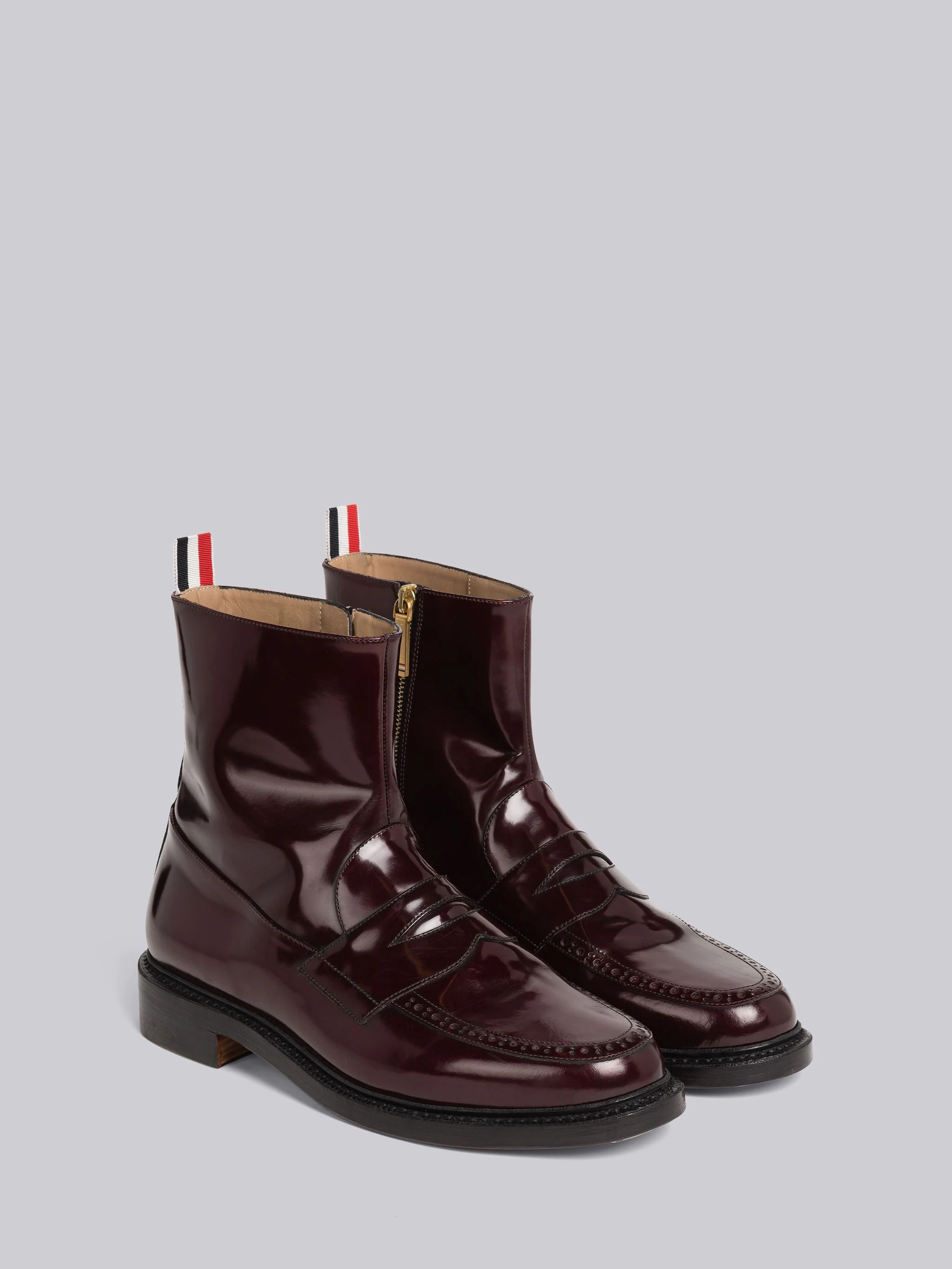 Calf Leather Penny Loafer Ankle Boot - 3