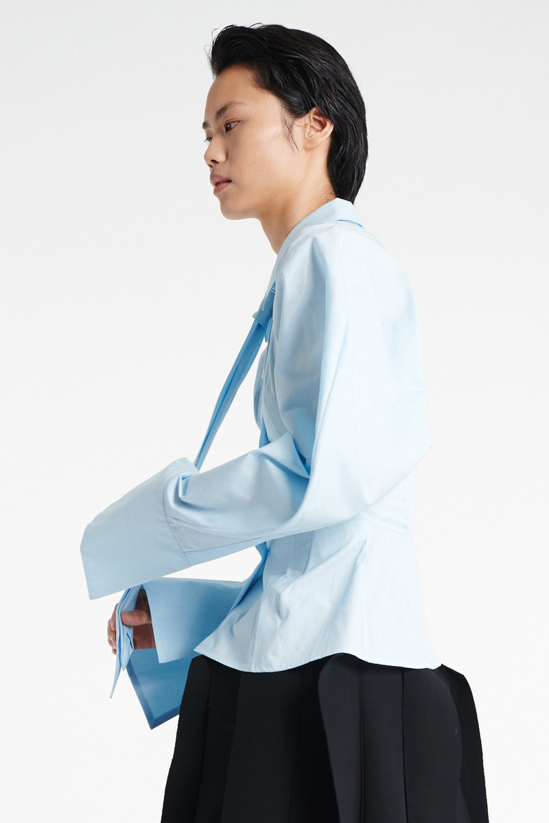 PUFF SLEEVE SHIRT LIGHT BLUE 5