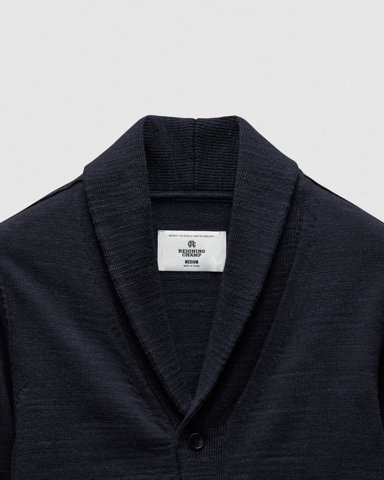 Cotton Slub Laurel Shawl Cardigan Navy - 2