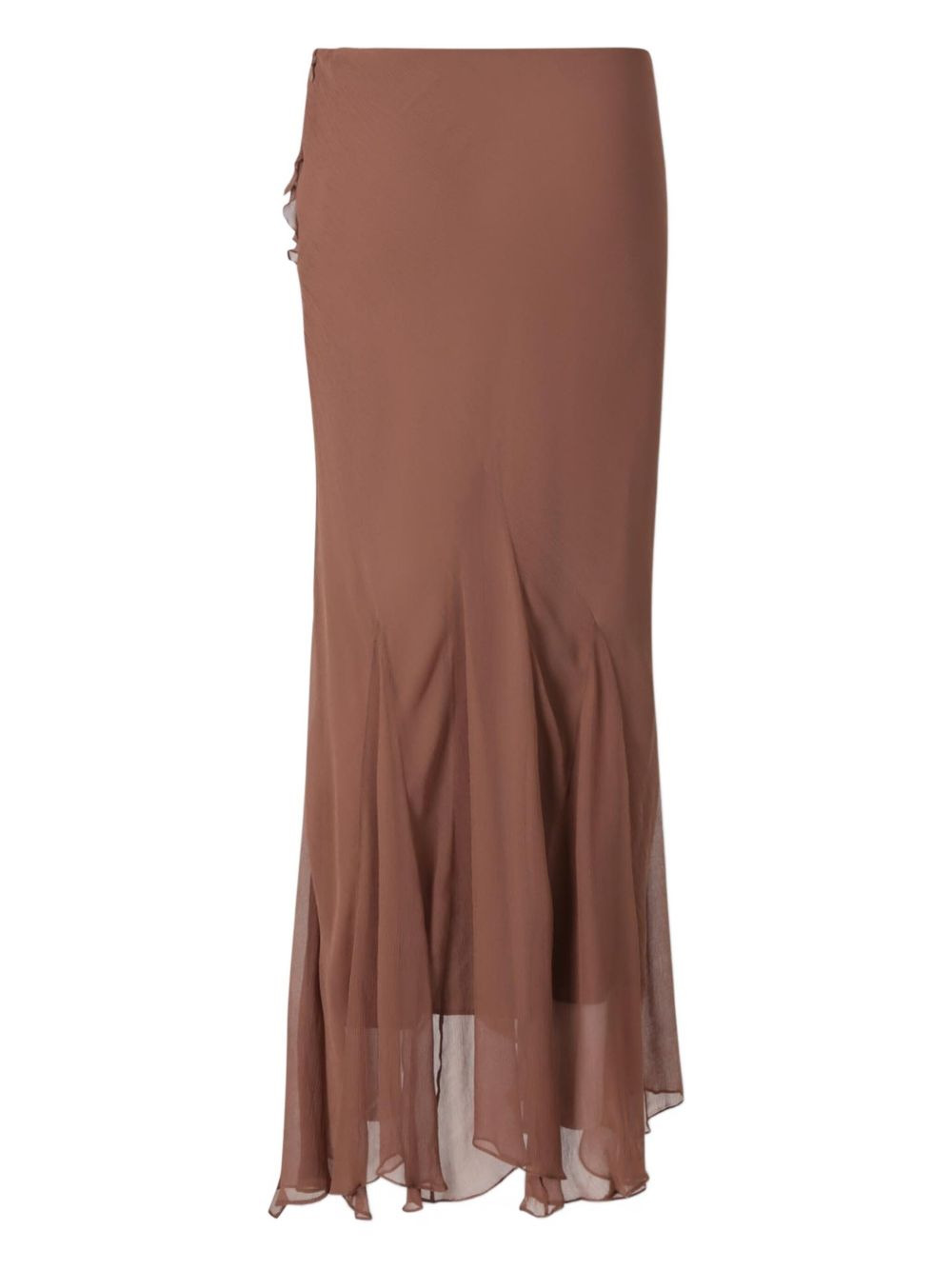 Diana ruffled asymmetric maxi skirt - 2