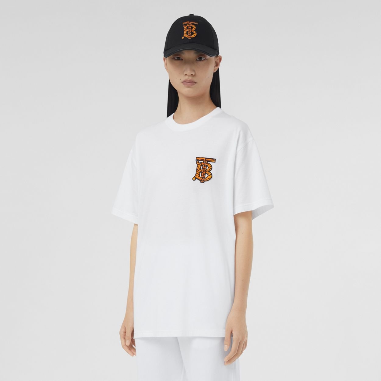 Monogram Motif Cotton Oversized T-shirt - 5