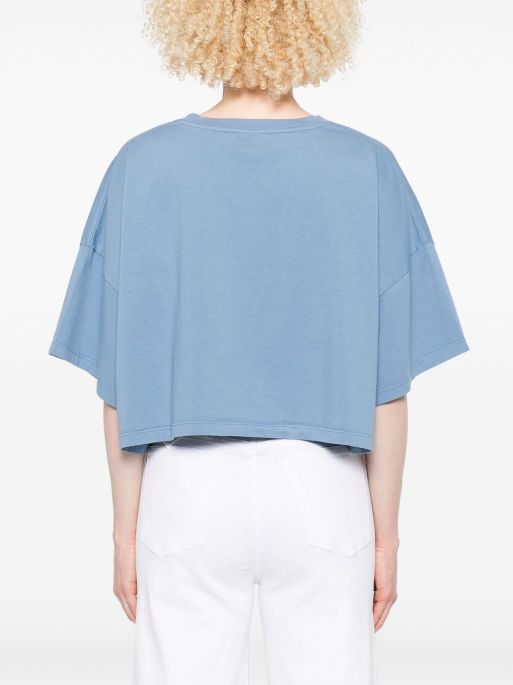 Chloé Women Logo Cotton Cropped T-Shirt - 4