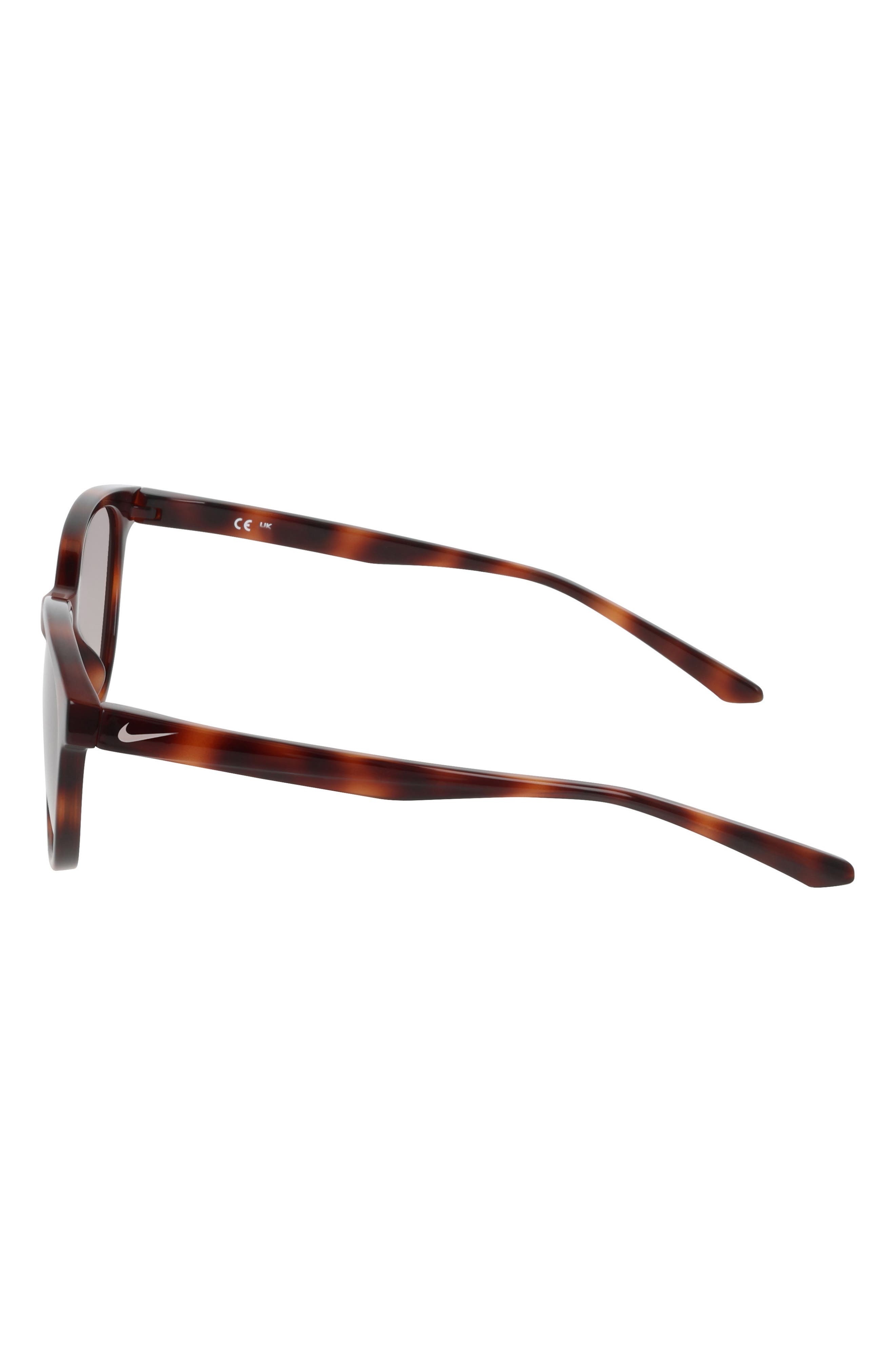 Nike Vital Trend 55mm Gradient Round Sunglasses in Tortoise /Brown Gradient at Nordstrom - 8