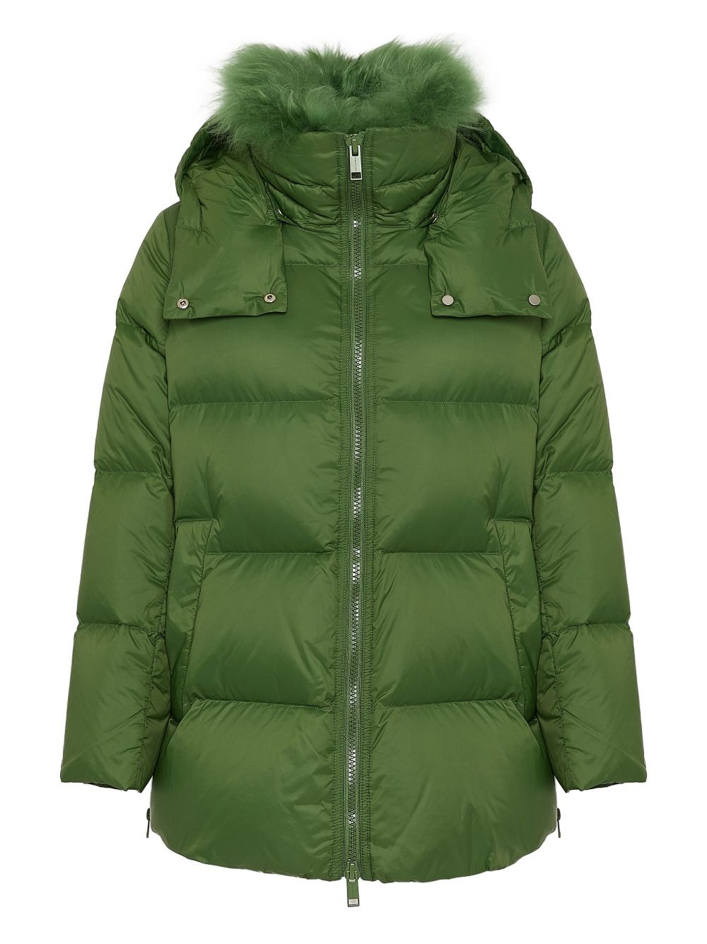 lambshearling-collar down coat - 1