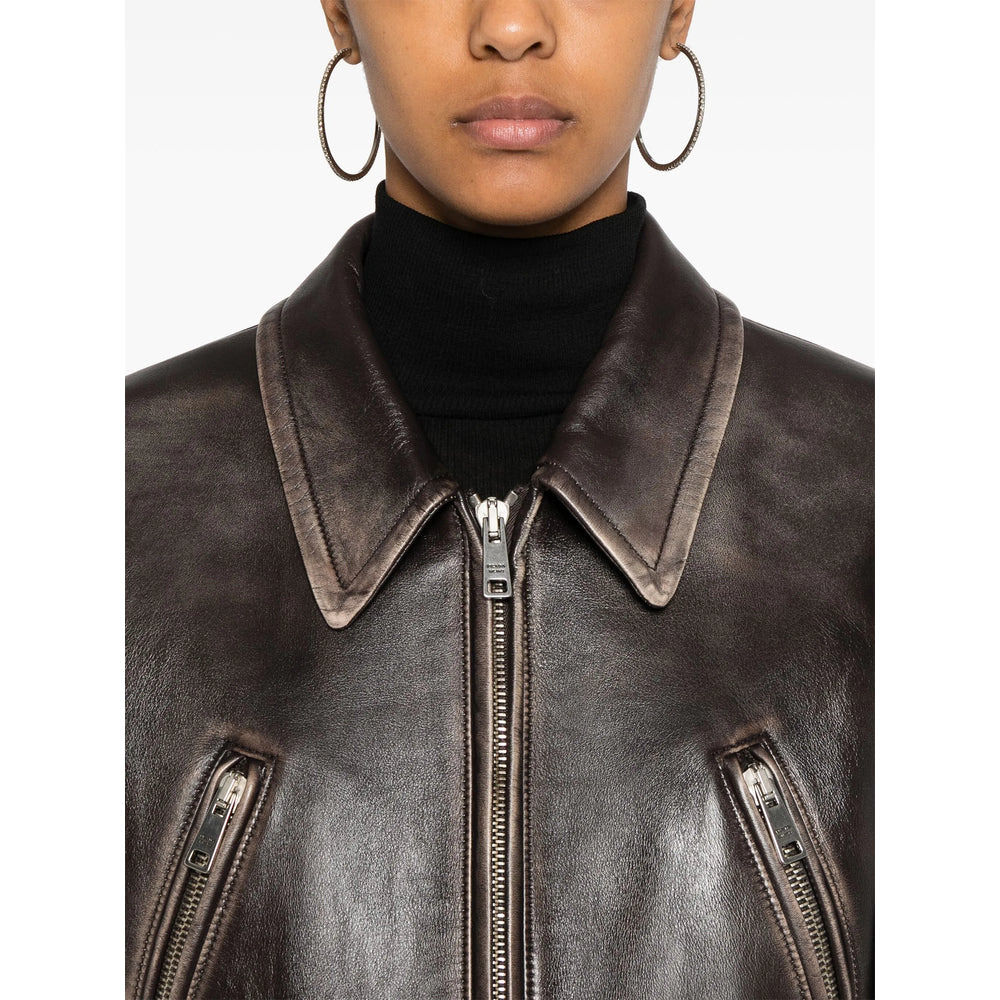 Prada Brown Jackets - Leather Jackets Women - 3