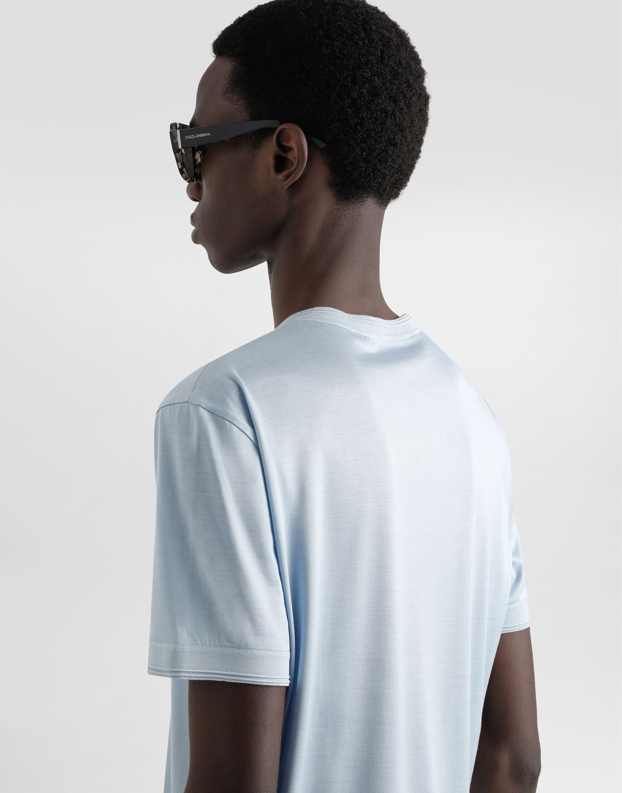 Short-sleeved silk t-shirt - 5