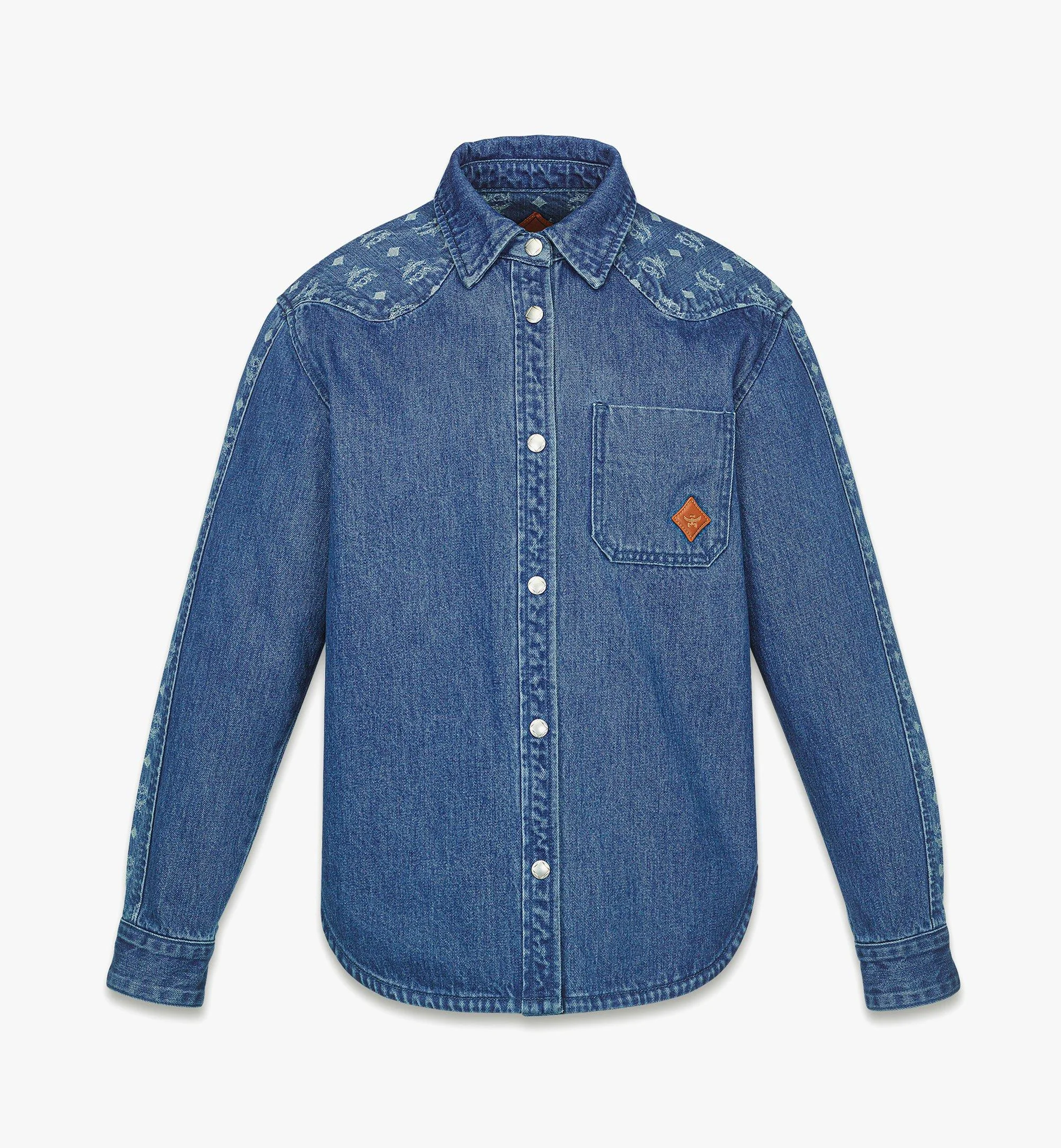 Monogram Jacket in Denim Jacquard - 1