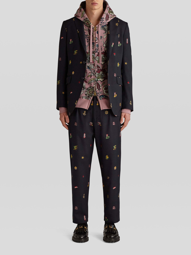 Etro HOODED SWEATSHIRT WITH FLOWERS AND MERMAIDS outlook