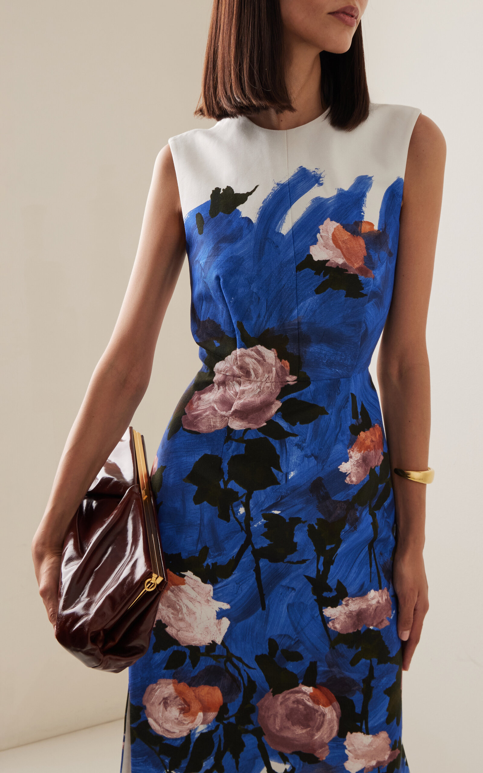 Printed Cotton-Blend Midi Dress multi - 3