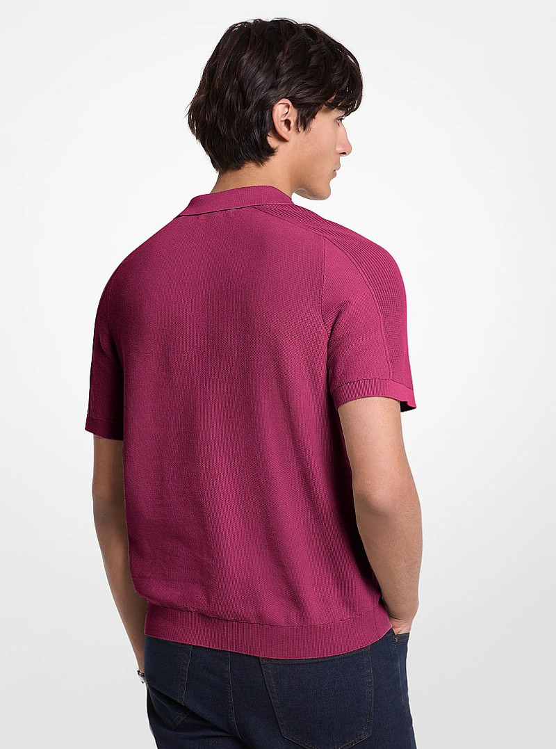 MICHAEL KORS Cotton Mouliné Polo Shirt outlook