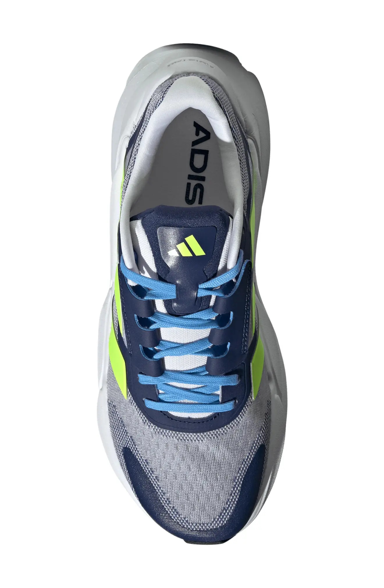 Adistar 2.0 Running Shoe in White/Lucid Lemon/Dark Blue - 4