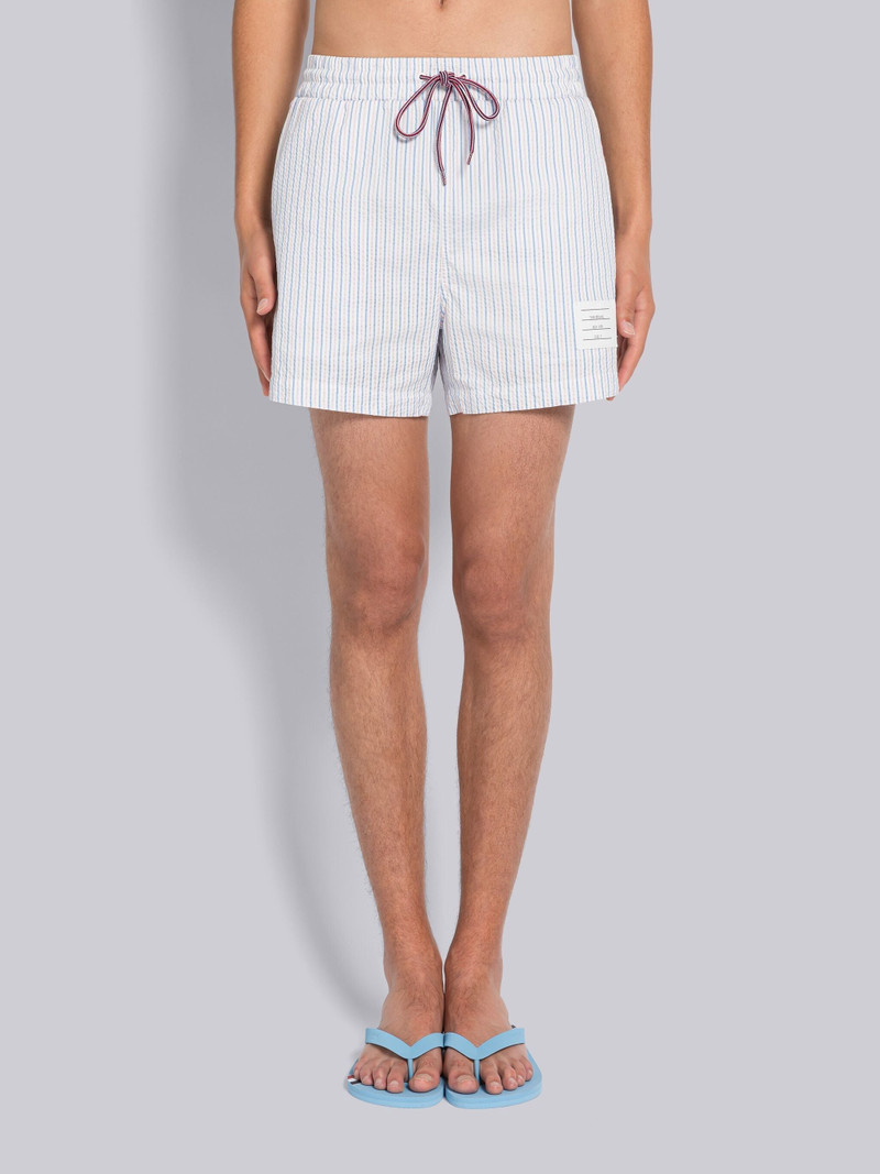 SEERSUCKER STRIPE DRAWSTRING SWIM SHORT 1
